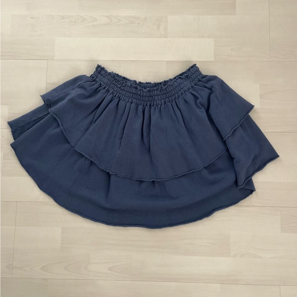 NWT Aerie Blue Weekend Ruffle Tiered Mini Skirt Small - Picture 3 of 4